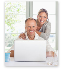 Couple at Computer Image