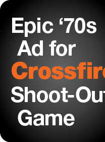 Epic '70s Ad for Crossfire Shoot-Out Game 