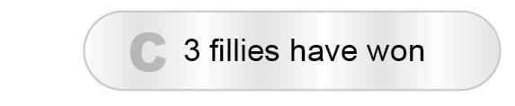 The Answer Is C - 3 fillies have won