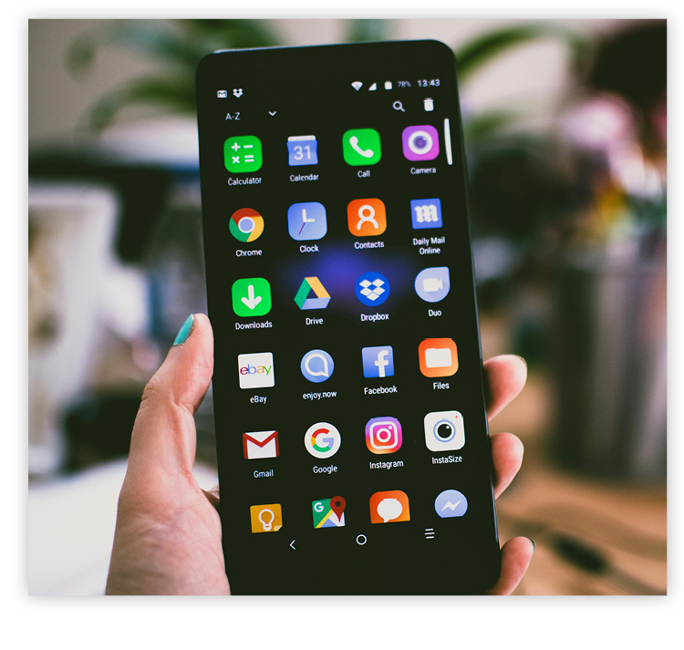 Image of apps on a phone