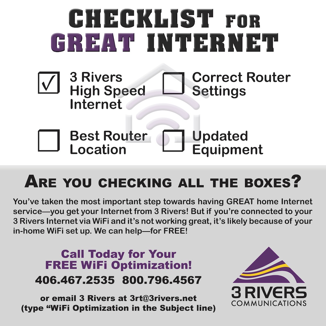Checklist for Great Internet - Download Graphics to View