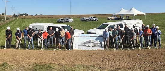 Image of the crew breaking ground at the new-future Malvern ops facility.