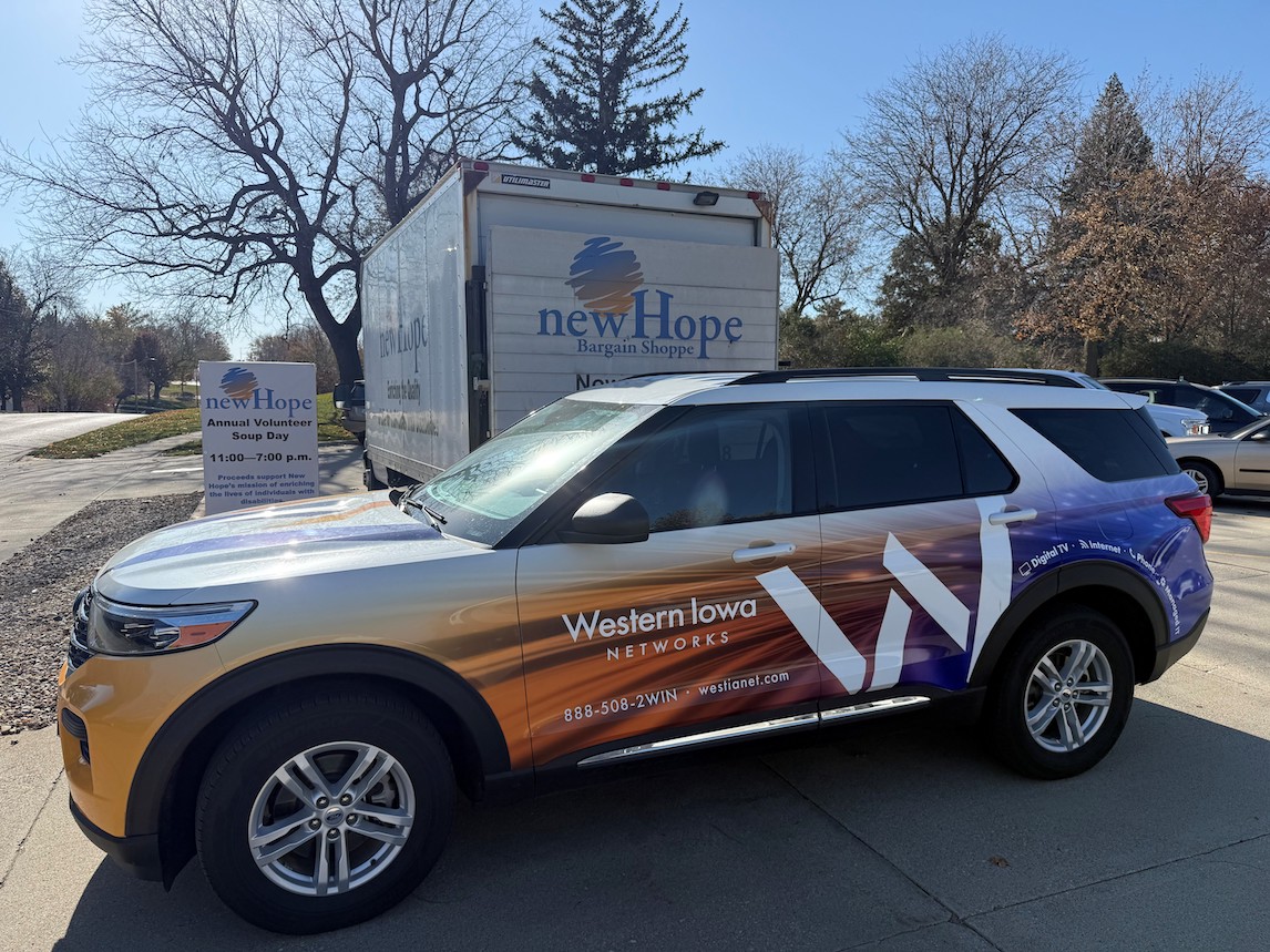 Image of our vehicle at the New Hope Village Soup Day.