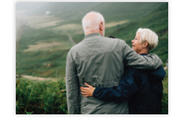 Old Couple Hugging